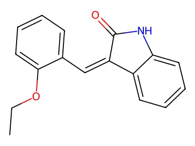 3-[(2-ethoxyphenyl)methylidene]-1H-indol-2-one structure