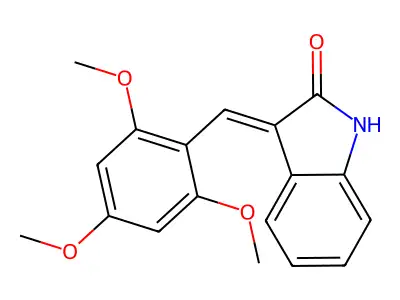 3-[(2,4,6-三甲氧基苯基)亚甲基]-1H-吲哚-2-酮 structure