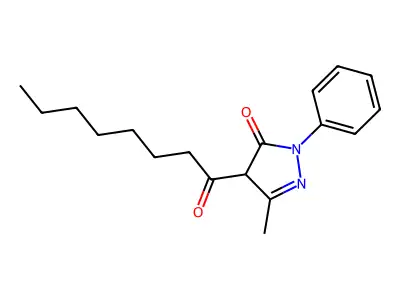 3-Methyl-4-octanoyl-1-phenyl-2-pyrazolin-5-one structure