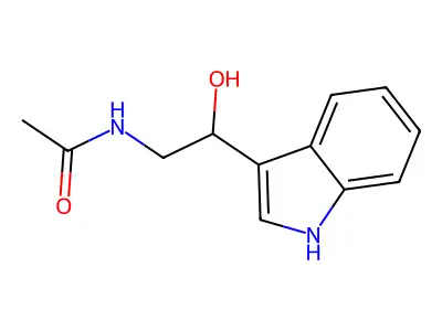 N-(2-Hydroxy-2-(1H-indol-3-yl)ethyl)acetamide structure
