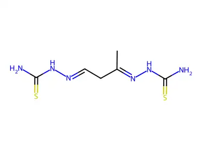 [4-(Carbamothioylhydrazinylidene)butan-2-ylideneamino]thiourea structure