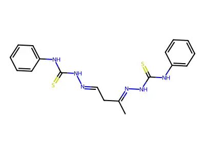 1-Phenyl-3-[4-(phenylcarbamothioylhydrazinylidene)butan-2-ylideneamino]thiourea structure