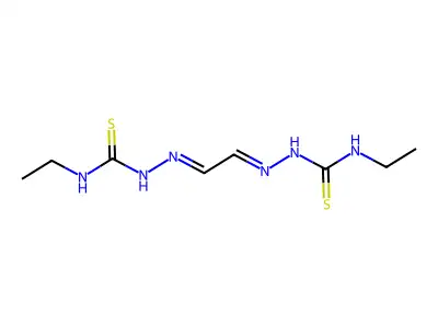 1-Ethyl-3-[2-(ethylcarbamothioylhydrazinylidene)ethylideneamino]thiourea structure
