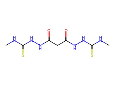 2,2'-(1,3-Dioxopropane-1,3-diyl)bis(N-methylhydrazine-1-carbothioamide) structure