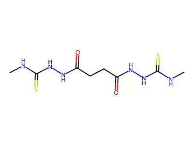 2,2'-(1,4-Dioxobutane-1,4-diyl)bis(N-methylhydrazine-1-carbothioamide) structure