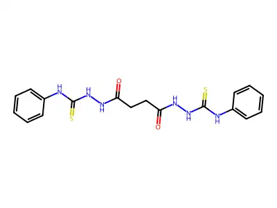 N-(((PHENYLAMINO)THIOXOMETHYL)AMINO)-N'-(((PHENYLAMINO)THIOXOMETHYL)AMINO)BUTANE-1,4-DIAMIDE structure
