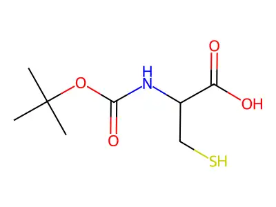 N-tert-butyloxycarbonylcysteine structure