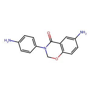 4H-1,3-Benzoxazin-4-one, 6-amino-3-(p-aminophenyl)-2,3-dihydro- structure