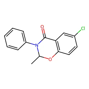 6-Chloro-2-methyl-3-phenyl-2,3-dihydro-4H-1,3-benzoxazin-4-one structure
