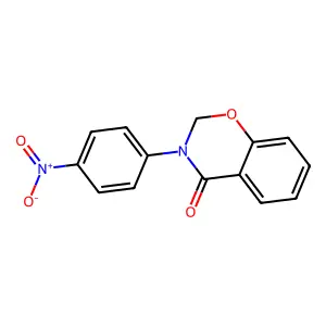 4H-1,3-Benzoxazin-4-one, 2,3-dihydro-3-(p-nitrophenyl)- structure