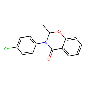 4H-1,3-Benzoxazin-4-one, 3-(p-chlorophenyl)-2,3-dihydro-2-methyl- structure
