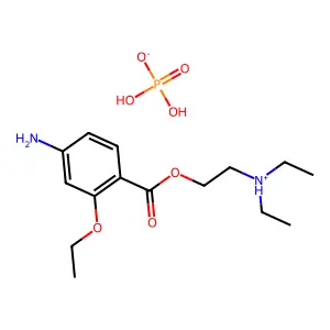 Benzoic acid, 4-amino-2-ethoxy-, 2-(diethylamino)ethyl ester, hydrogen phosphate structure