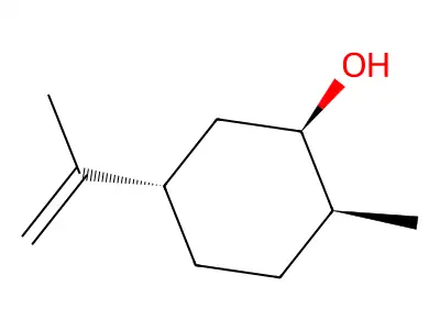 (1S,2R,5R)-2-Methyl-5-(1-methylethenyl)cyclohexanol structure
