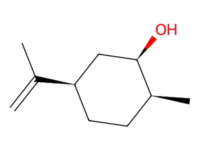 Cyclohexanol, 2-methyl-5-(1-methylethenyl)-, (1R,2S,5R)-rel- structure