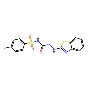 2-(1,3-benzothiazol-2-yl)-N-[(4-methylphenyl)sulfonyl]hydrazinecarboxamide structure