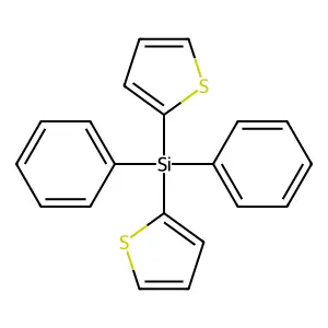Diphenyldi(thiophen-2-yl)silane structure