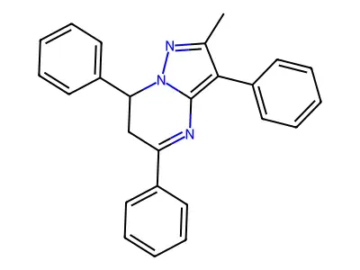 2-Methyl-3,5,7-triphenyl-6,7-dihydropyrazolo[1,5-a]pyrimidine structure