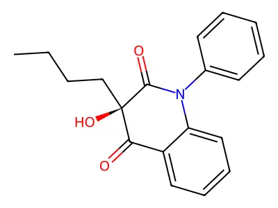 3-butyl-3-hydroxy-1-phenylquinoline-2,4(1H,3H)-dione structure
