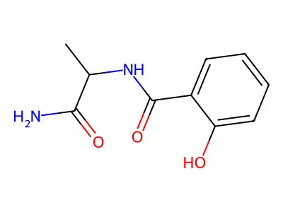 Benzamide, N-(2-amino-1-methyl-2-oxoethyl)-2-hydroxy- structure