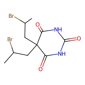 5,5-Bis(2-bromopropyl)-4,6-dihydroxypyrimidin-2(5H)-one structure