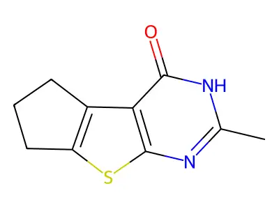 2-Methyl-3,5,6,7-Tetrahydro-4h-Cyclopenta[4,5]thieno[2,3-D]pyrimidin-4-One structure