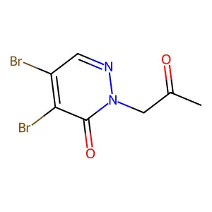 4,5-dibromo-2-(2-oxopropyl)-3(2H)-pyridazinone structure