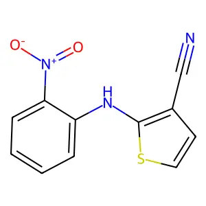 2-[(2-Nitrophenyl)amino]-3-cyanothiophene structure