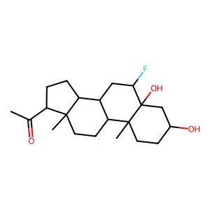 6-Fluoro-3,5-dihydroxypregnan-20-one structure