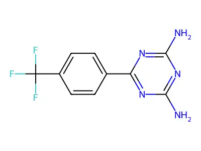 6-[4-(Trifluoromethyl)phenyl]-1,3,5-triazine-2,4-diamine structure
