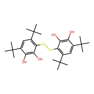 1,2-Benzenediol, 3,3'-dithiobis[4,6-bis(1,1-dimethylethyl)- structure