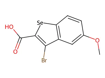 3-Bromo-5-methoxy-1-benzoselenophene-2-carboxylic acid structure