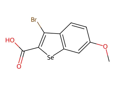 3-Bromo-6-methoxy-1-benzoselenophene-2-carboxylic acid structure