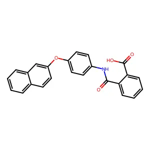 2-{[4-(2-Naphthyloxy)anilino]carbonyl}benzoic acid structure