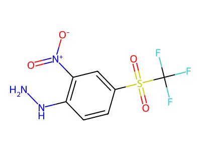 (2-Nitro-4-((trifluoromethyl)sulfonyl)phenyl)hydrazine structure