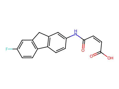 (Z)-4-[(7-fluoro-9H-fluoren-2-yl)amino]-4-oxobut-2-enoic acid structure