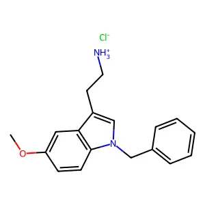 Indole, 3-(2-aminoethyl)-1-benzyl-5-methoxy-, hydrochloride structure