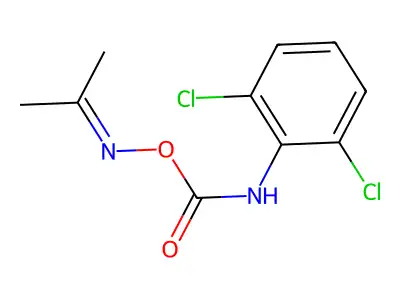 Acetone, O-[(2,6-dichlorophenyl)carbamoyl]oxime structure
