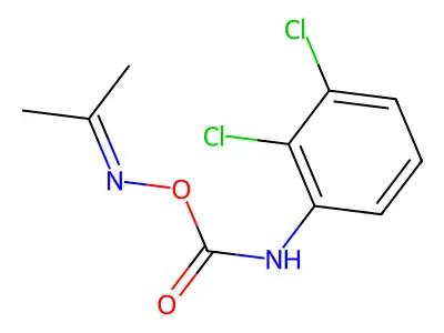 O-(N-(2,3-Dichlorophenyl)carbamoyl)acetone oxime structure