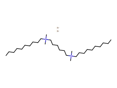 N,N'-Bis(decyldimethyl)-1,6-hexanediammonium structure