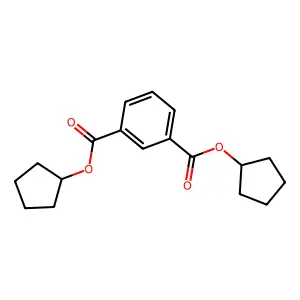 Isophthalic acid, dicyclopentyl ester structure