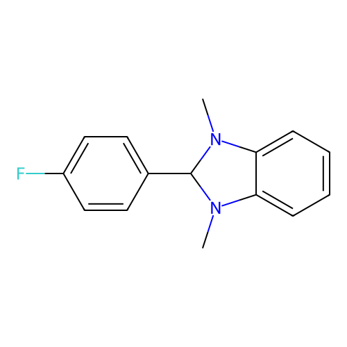 2-(4-fluorophenyl)-1,3-dimethyl-2,3-dihydro-1H-benzimidazole structure