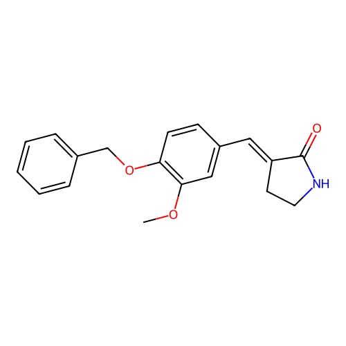 (3E)-3-[(3-methoxy-4-phenylmethoxyphenyl)methylidene]pyrrolidin-2-one structure
