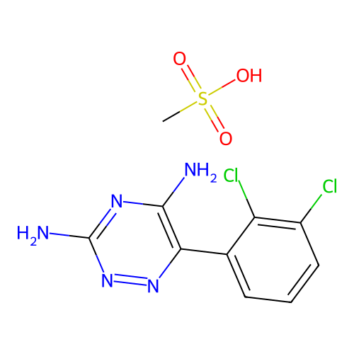 Lamotrigine mesylate structure