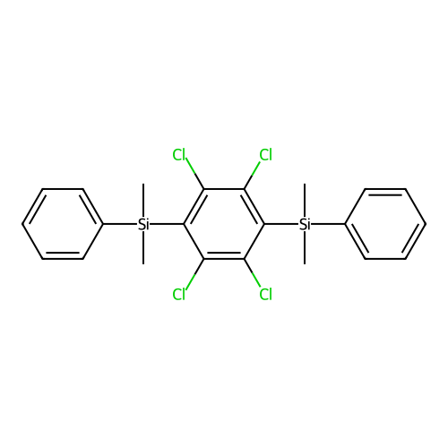 2,3,5,6-Tetrachloro-1,4-phenylenebis(dimethylphenylsilane) structure