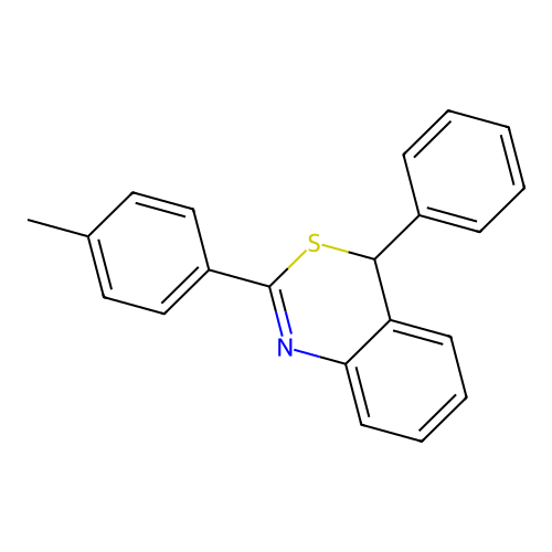 2-(4-methylphenyl)-4-phenyl-4H-3,1-benzothiazine structure