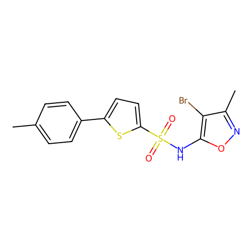 N-(4-Bromo-3-methyl-5-isoxazolyl)-5-(4-methylphenyl)thiophene-2-sulfonamide structure