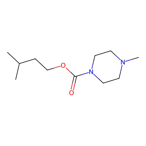 1-Piperazinecarboxylic acid, 4-methyl-, 3-methylbutyl ester structure