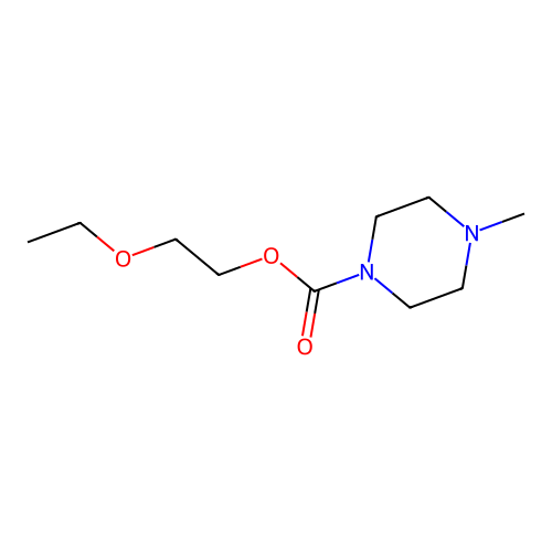 1-Piperazinecarboxylic acid, 4-methyl-, 2-ethoxyethyl ester structure
