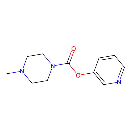 1-Piperazinecarboxylic acid, 4-methyl-, 3-pyridinyl ester structure
