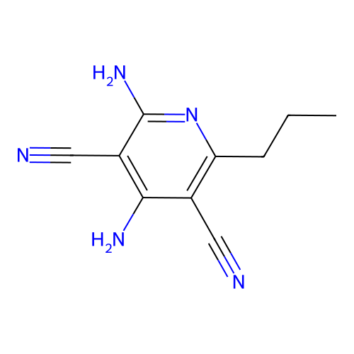 2,4-二氨基-6-丙基吡啶-3,5-二甲腈 structure